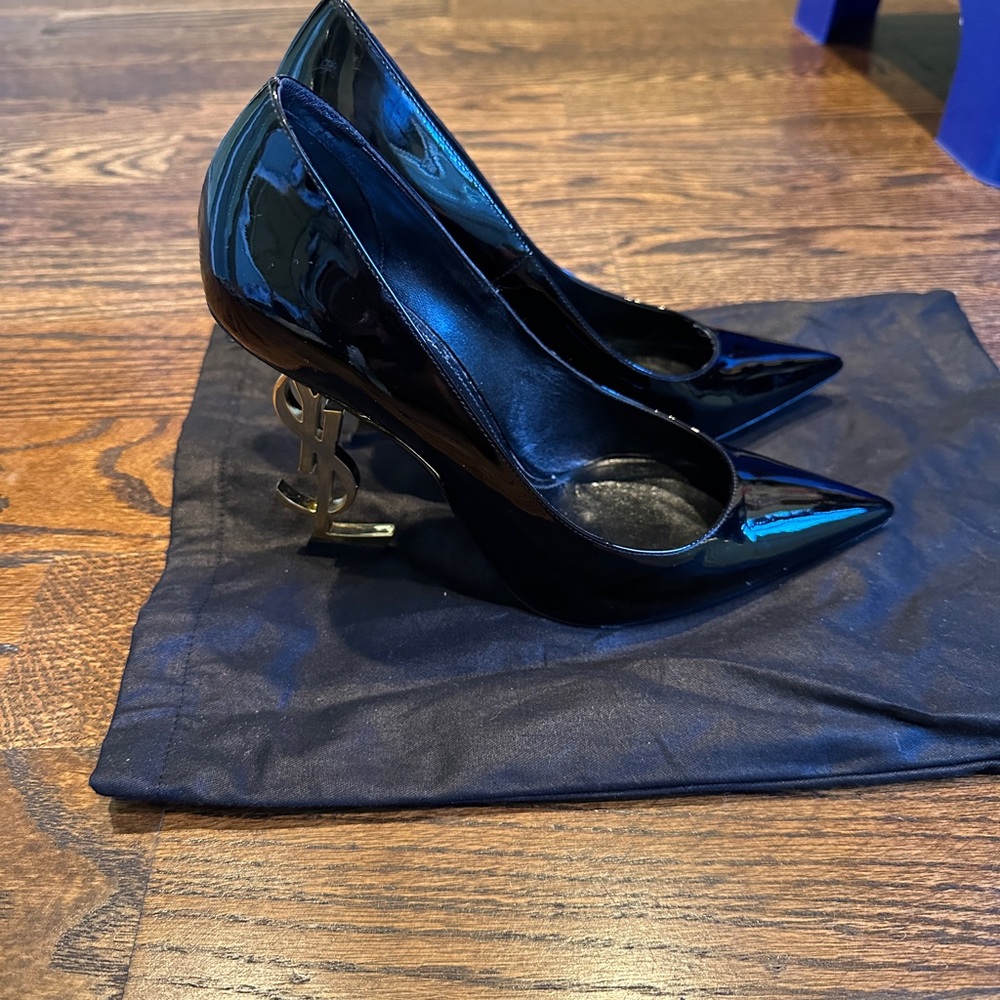 SAINT LAURENT OPYUM PUMPS IN PATENT LEATHER - 38.5